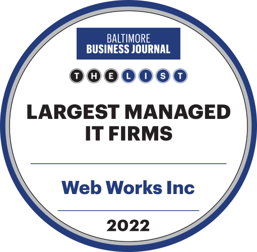 Web Works Inc named to Largest Managed IT Firm in Baltimore from the Baltimore Business Journal